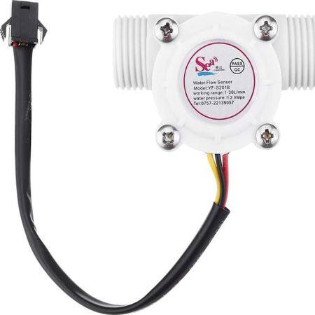 White Water Flow Sensor (Sea) YF-S201B Flowmeter G1/2 1-30L/min 5-15V - 1