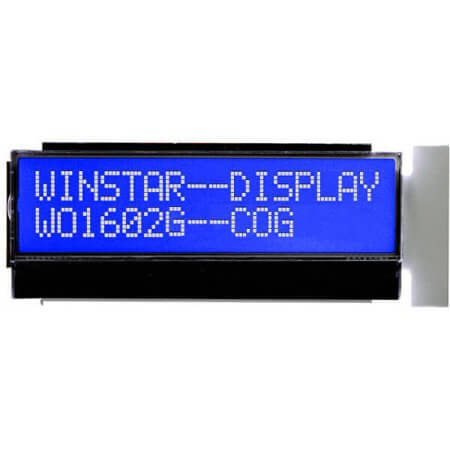 WO1602G-TMI-AT# LCD COG 16X2 STN NEGATIVE BLUE 3.3V - 1