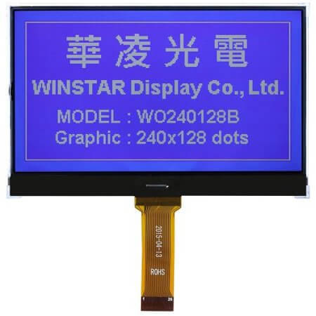 WO240128B-TMI# LCD COG 240X128 STN NEGATIVE BLUE 3.3V - 1