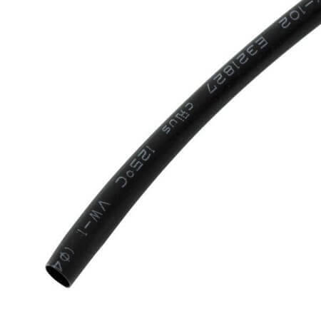 WOER-R4.0-BLACK HEAT SHRINK 4.7mm BLACK (MAKARON) 2:1 W/ UL - 1