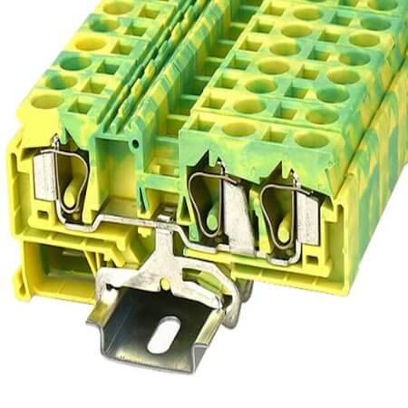 WS10-TW-PE-01P-1C-00AH DIN RAIL T.B.10mm² SPRING-CAGE GREEN-YELLOW 1IN2OUT - 1