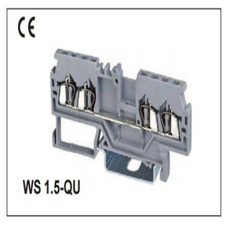 WS1.5-QU-01P-11-00AH CONN.TERM.BLK FEED THRU 8MM 1P GRAY - 1