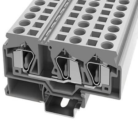 WS16-TW-01P-11-00AH DIN RAIL T.B.12mm² SPRING-CAGE GRAY 1IN2OUT - 1