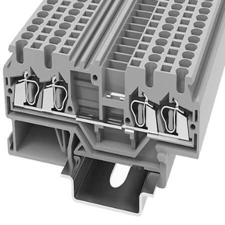 WS2.5-QU-01P-11-100AH DIN RAIL T.B.2.5mm² SPRING-CAGE GRAY 2IN2OUT - 1