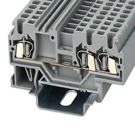 WS2.5-TW-01P-16-100AH DIN RAIL T.B.2.5mm² SPRING-CAGE RED 1IN2OUT - 1