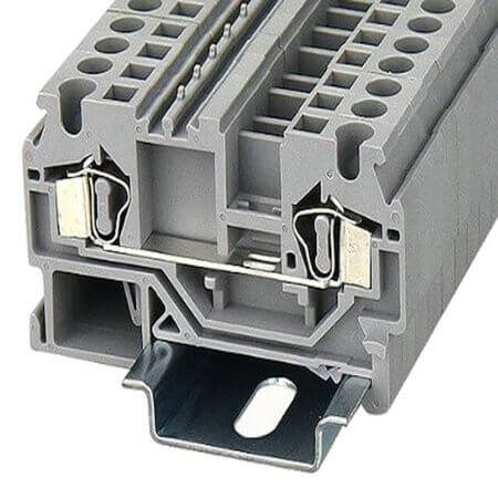 WS4-01P-11-100AH DIN RAIL T.B.4mm² SPRING-CAGE GRAY - 1
