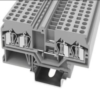 WS4-QU-01P-11-00AH DIN RAIL T.B.4mm² SPRING-CAGE GRAY 2IN2OUT - 1