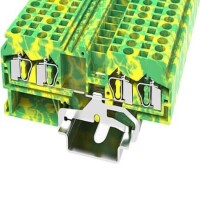 WS4-QU-PE-01P-1C-00AH DIN RAIL T.B.4mm² SPRING-CAGE GREEN-YELLOW 2IN2OUT - 1