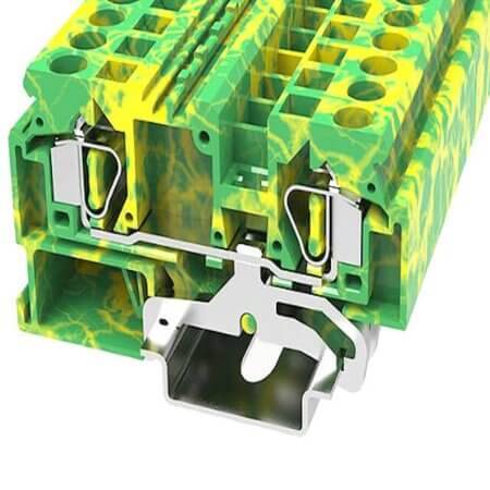WS6-PE-01P-1C-00AH DIN RAIL T.B.6mm² SPRING-CAGE GREEN-YELLOW - 1