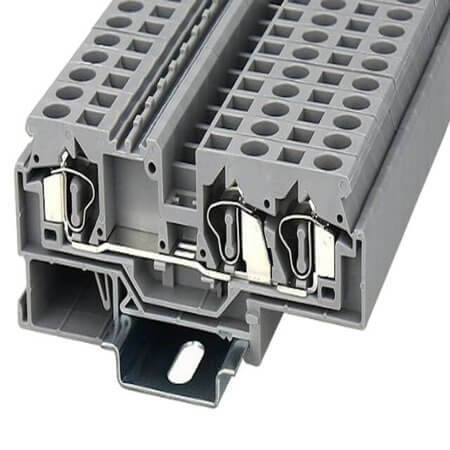 WS6-TW-01P-11-00AH DIN RAIL T.B.6mm² SPRING-CAGE GRAY 1IN2OUT - 1