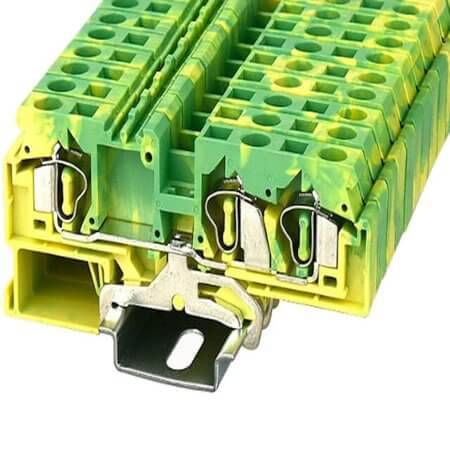 WS6-TW-PE-01P-1C-00AH DIN RAIL T.B.6mm² SPRING-CAGE GREEN-YELLOW 1IN2OUT - 1