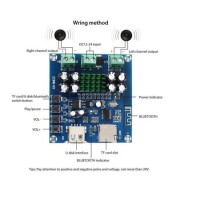 XH-M422 TPA3116D2 Bluetooth Amplifiers Board Integrated Bluetooth U-Disc TF Player Amp Boards Dual Channels 50 Wx2 DC 12 V-24 V - 5
