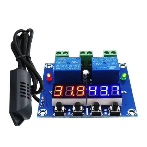 XH-M452 High Precision DC 12V 10A Digital LED Dual Output Temperature and Humidity Controller Module with SHT20 Sensor - 1