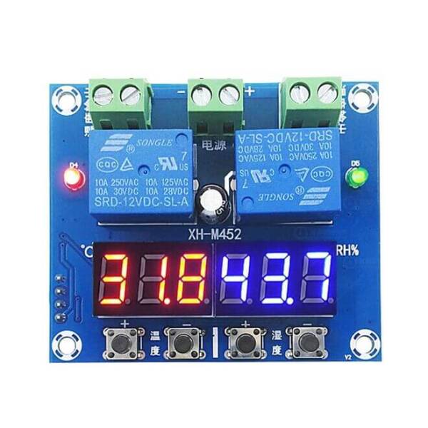 XH-M452 High Precision DC 12V 10A Digital LED Dual Output Temperature and Humidity Controller Module with SHT20 Sensor - 2