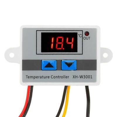 XH-W3001 DC 24V 240W Digital Temperature Controller Microcomputer Thermostat Switch with 1m Cable - 1