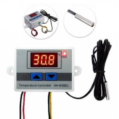XH-W3001 DC 24V 240W Digital Temperature Controller Microcomputer Thermostat Switch with 1m Cable - 2