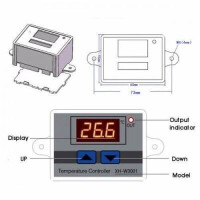 XH-W3001 DC 24V 240W Digital Temperature Controller Microcomputer Thermostat Switch with 1m Cable - 3