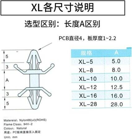 XL-16A M4 Aircraft Type Isolation Column PCB Nylon Isolation Column White 16-0mm - 5