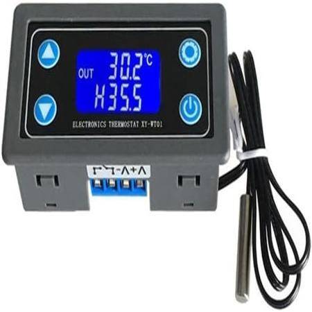 XY-WT01 Dijital Sıcaklık Kontrol Cihazı Led Ekran Isıtma Soğutma Regülatörü Termostat Anahtarı 0.5m Kablolu - 1