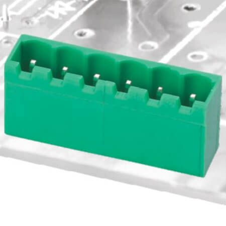 XY2500V-D-10P TERM.BLK.5.08MM 10P 180C MALE GREEN - 1