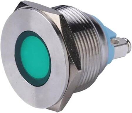 Yellow 10-24V 16mm LED Metal Indicator Light - 3