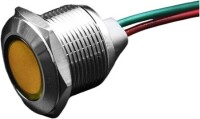 Yellow 10-24V 19mm LED Metal Indicator Light - 1