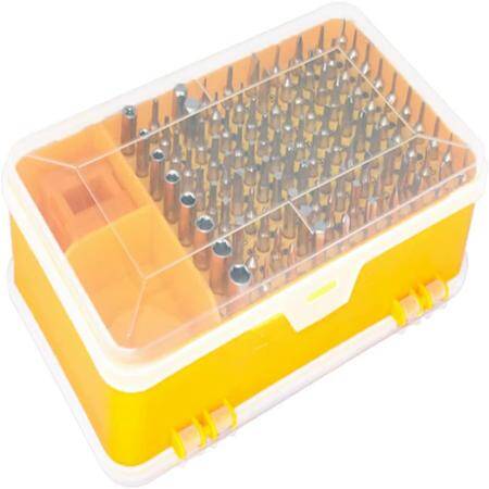 Yellow 115 in 1 Multi-Purpose Screwdriver Set - Plastic Box - 4