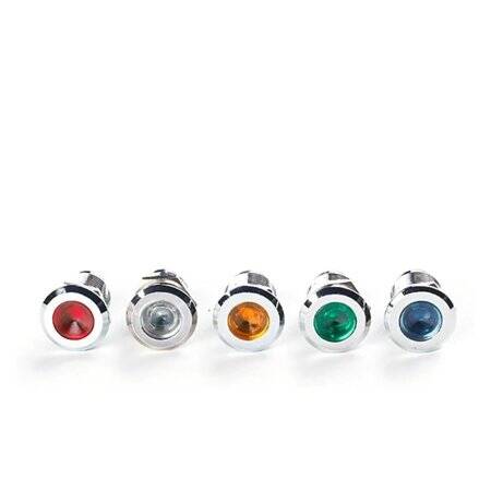Yellow 220V 12mm LED Metal Indicator Light - 3