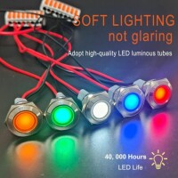 Yellow 3-9V 19mm LED Metal Indicator Light - 5