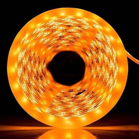 Yellow 9mm 12V LED Exposed Light String With High Quality Circuit Board 50LED/Set - 1