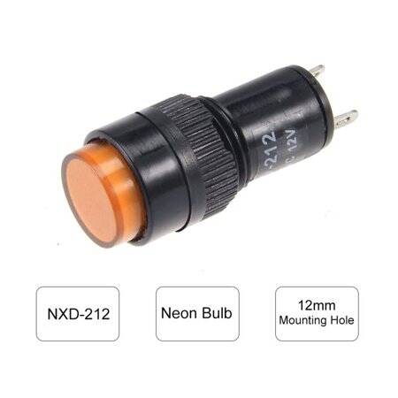 Yellow AC/DC36V NXD-212 Small LED Signal Indicator Light - 4