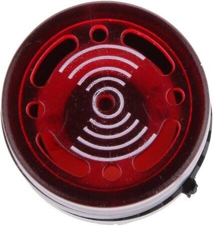 Yellow AC/DC24V 22mm AD16-22SM LED Signal Indicator Built-in Buzzer - 5