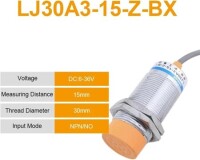 Yellow Embedded Type LJ30A3-10-Z/AX NPN DC6-36V Inductive Proximity Sensor Switch - 2