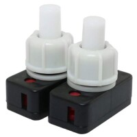 Yellow PBS-17A 10mm On-Off Plastic Push Button Switch Square Mini Self Locking - 2