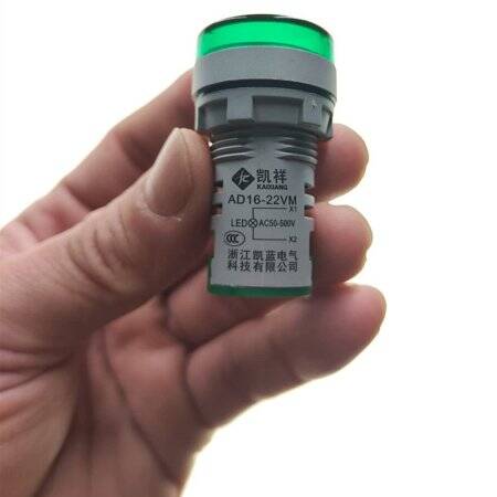Yeşil AC50-500V 0-100A 0-100Hz 22mm AD16-22AVHz Kare Kapaklı LED Voltmetre Ampermetre Hertz Metre - 3