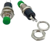 Yeşil PBS-110 2 Pin 7mm Anlık Otomatik Sıfırlamalı Push Buton - Normalde Kapalı Bas Bırak - 1