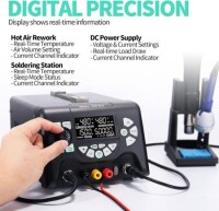YIHUA853D Digital Display Hot Air Desoldering Station Power Supply Three-in-One US Plug - 3