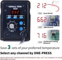 YIHUA959D-I Dijital Ekran Sıcak Hava Lehimleme İstasyonu 220V EU Fişli - 2