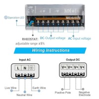 Yüksek Kaliteli Güç Kaynağı 300W 12V 25A Uzun Stil - 4