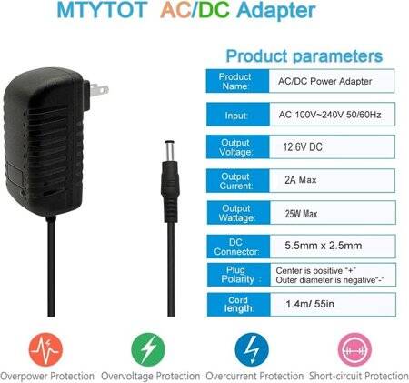 Yüksek Kaliteli Tam Amper 12.6V 800MA Lityum Pil Şarj Cihazı US Fişli - 3