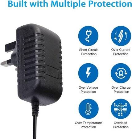 Yüksek Kaliteli Tam Amper 12V 1A Adaptör UK Fişli - 4