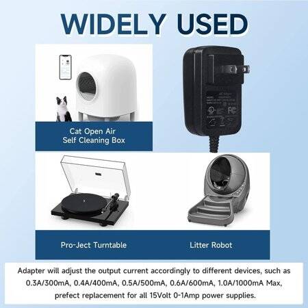 Yüksek Kaliteli Tam Amper 15V 1A Adaptör US Fişli - 2
