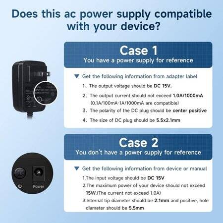 Yüksek Kaliteli Tam Amper 15V 1A Adaptör US Fişli - 5