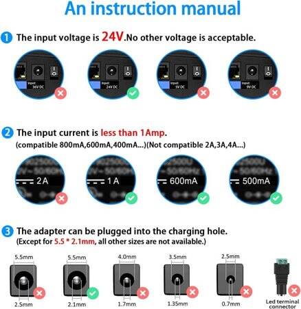 Yüksek Kaliteli Tam Amper 24V 1A Adaptör EU Fişli - 2