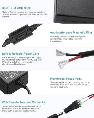 Yüksek Kaliteli Tam Amper 24V 2A Adaptör US Fişli - 4