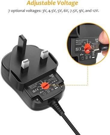 Yüksek Kaliteli Tam Amper 3V 1A Adaptör UK Fişli - 3