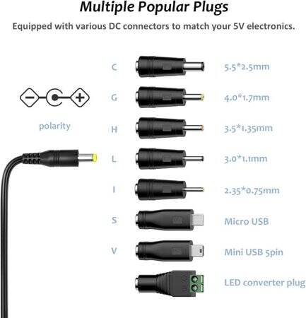 Yüksek Kaliteli Tam Amper 5V 1.5A Adaptör UK Fişli - 2