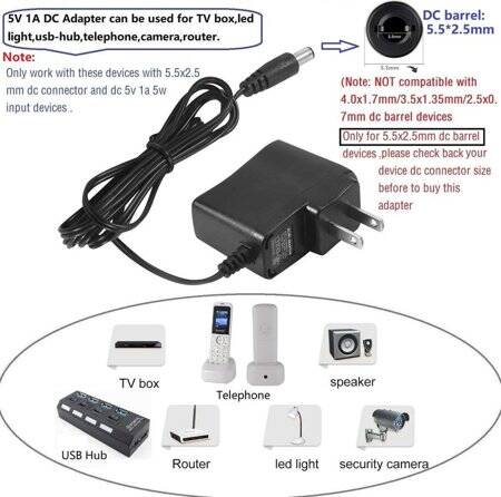 Yüksek Kaliteli Tam Amper 5V 1A Adaptör AU Fişli - 2