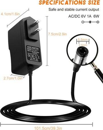 Yüksek Kaliteli Tam Amper 6V 1A Adaptör US Fişli - 2