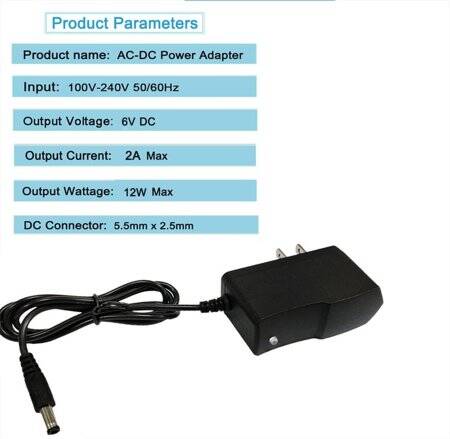 Yüksek Kaliteli Tam Amper 6V 2A Adaptör EU Fişli - 2